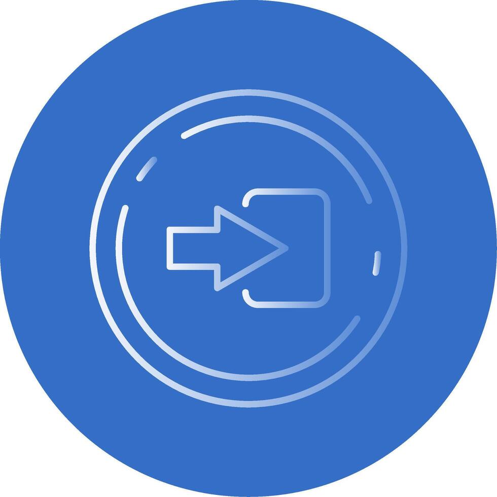 Log in Gradient Line Circle Icon vector
