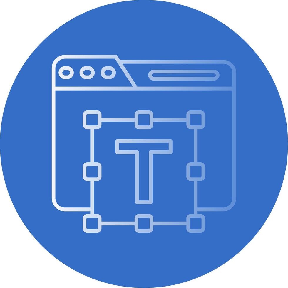 Typography Gradient Line Circle Icon vector