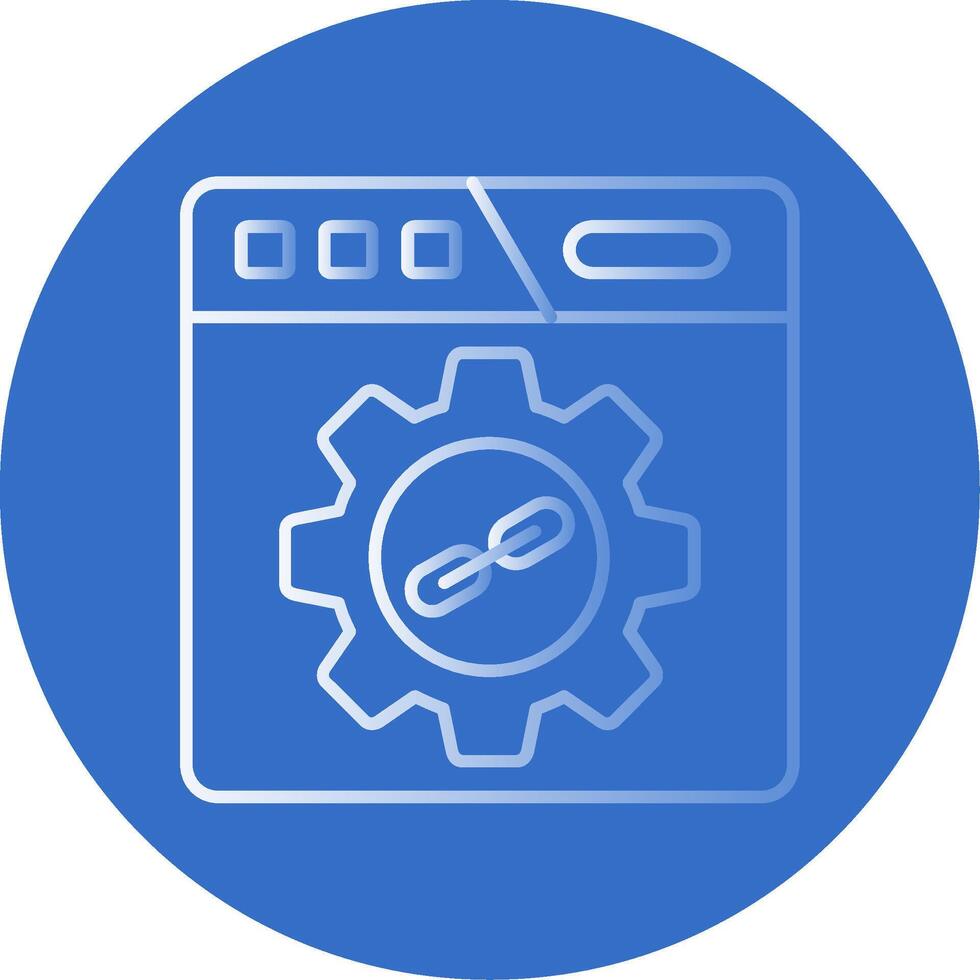 Backlink Gradient Line Circle Icon vector