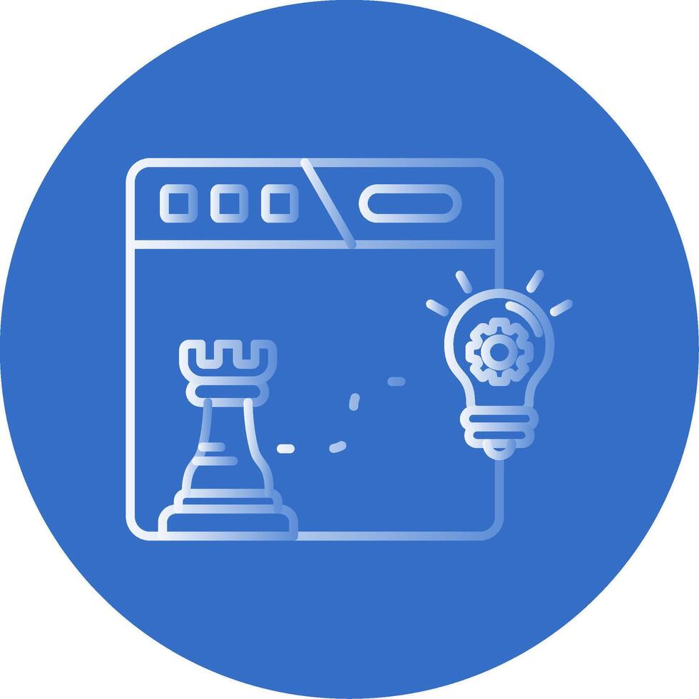 estratégico plan degradado línea circulo icono vector