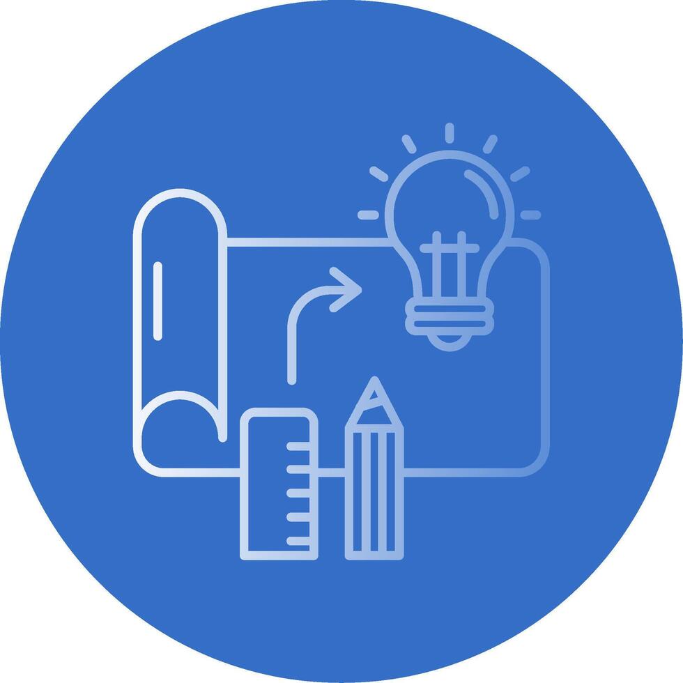 Design process Gradient Line Circle Icon vector