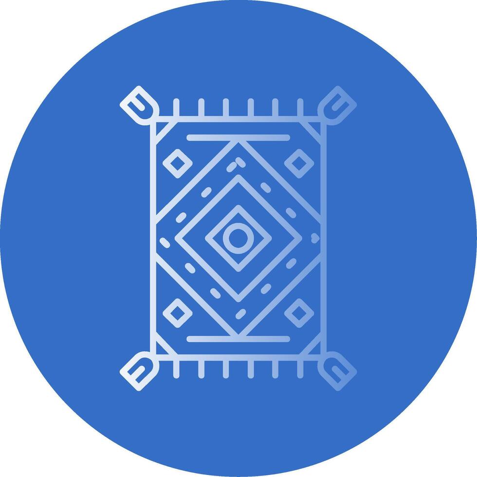 Rug Gradient Line Circle Icon vector