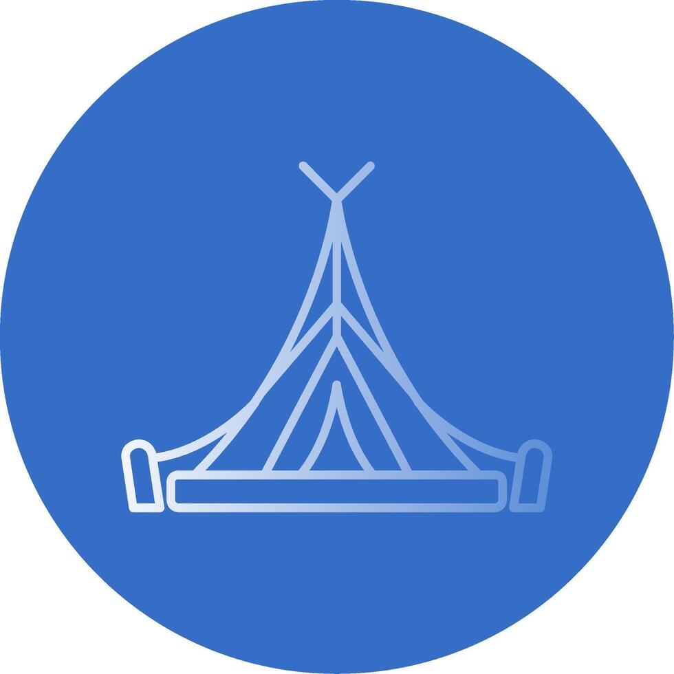 Tent Gradient Line Circle Icon vector