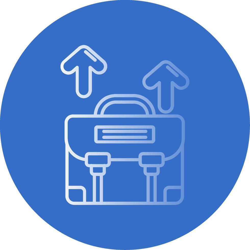 Career path Gradient Line Circle Icon vector