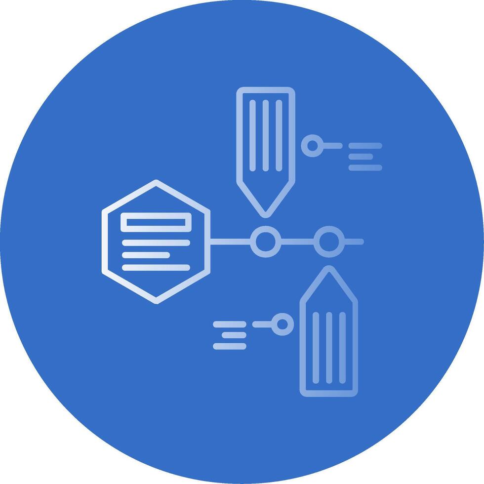 Timeline Gradient Line Circle Icon vector