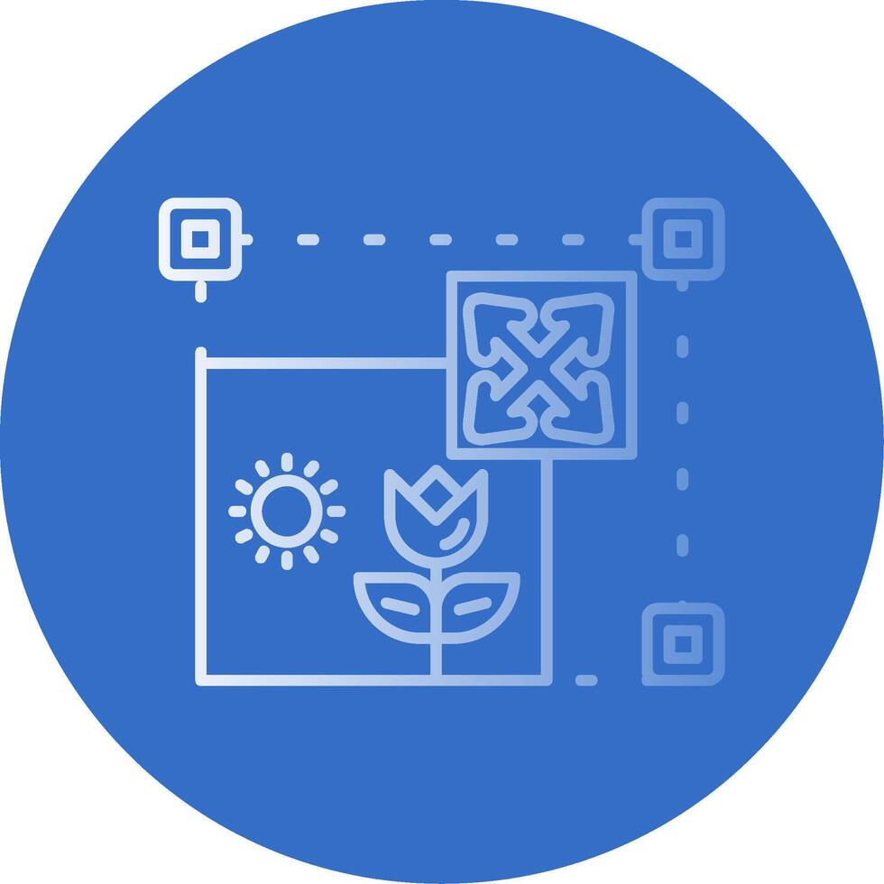Move Gradient Line Circle Icon vector