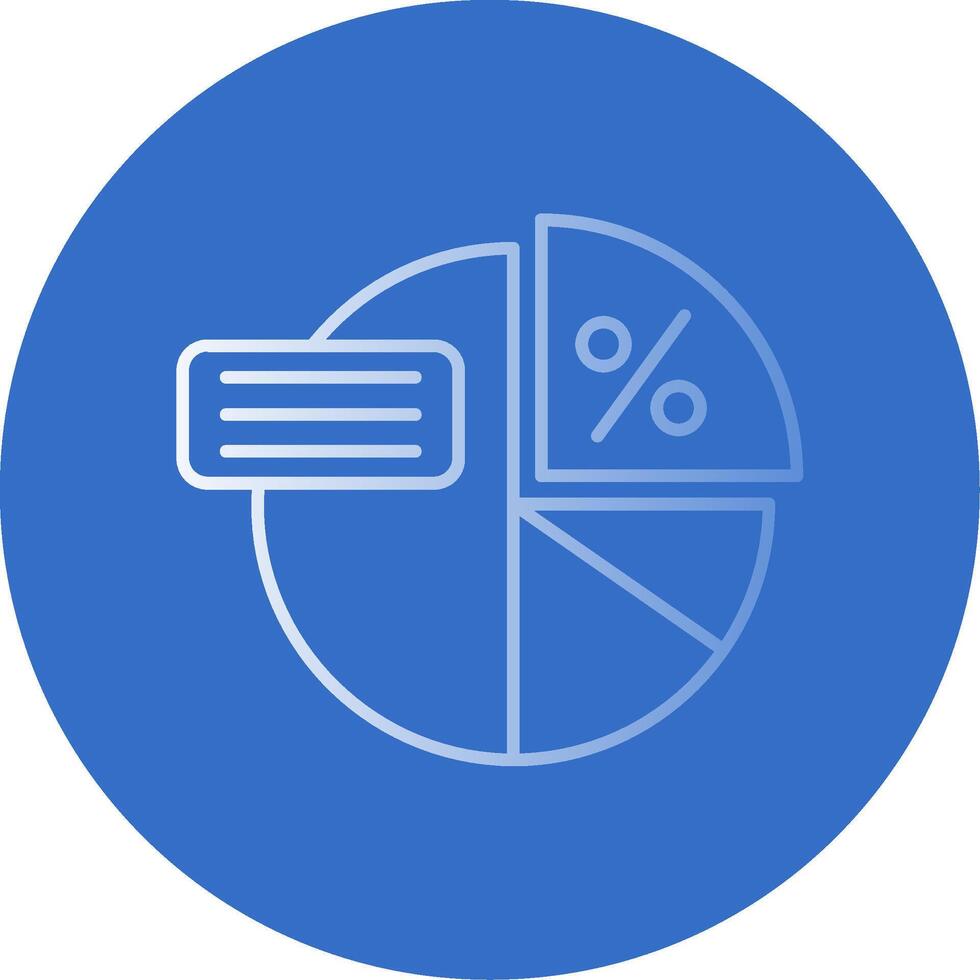 Pie graph Gradient Line Circle Icon vector