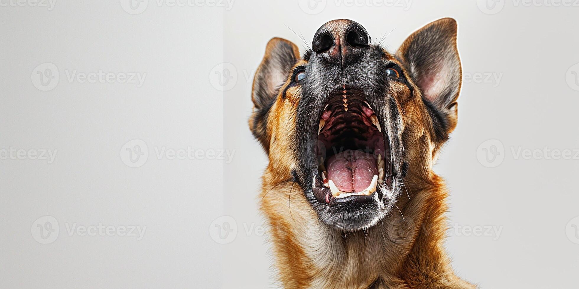 ai generado retrato de un ladrido perro. foto