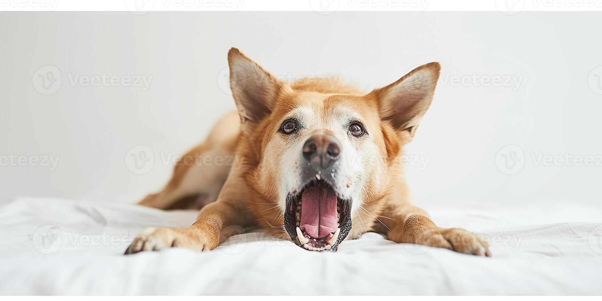 ai generado retrato de un ladrido perro. foto