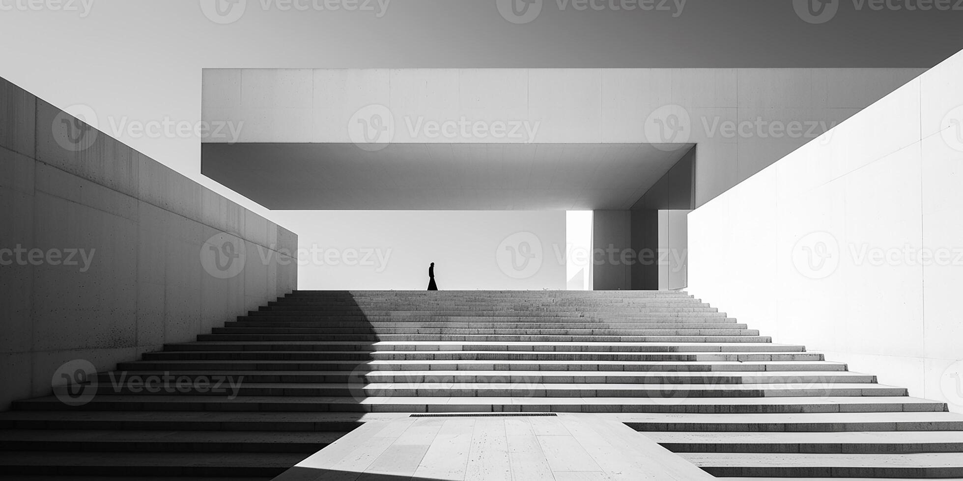 AI generated Modern minimalist architecture photo