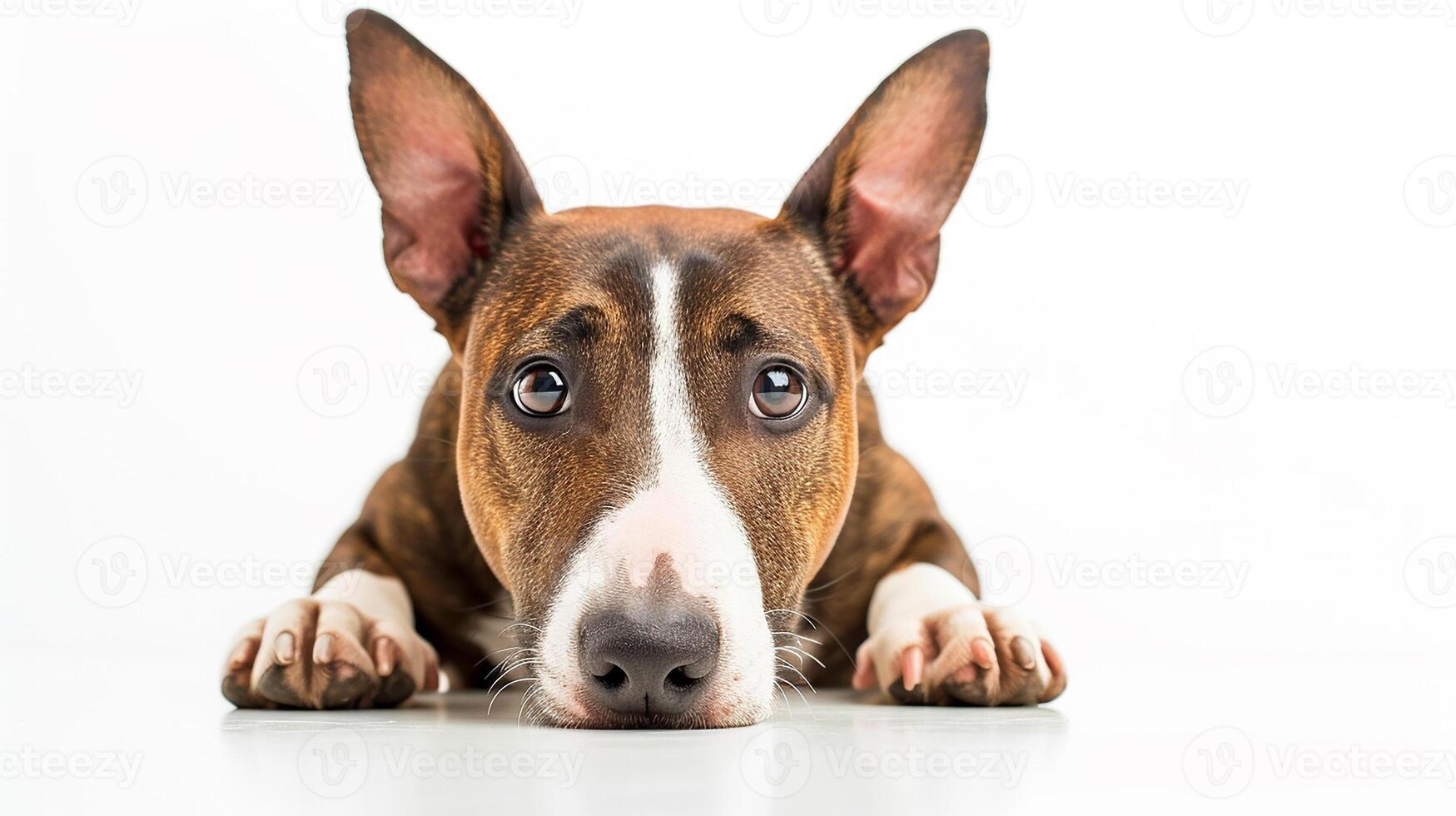 AI generated cute bull terrier puppy photo