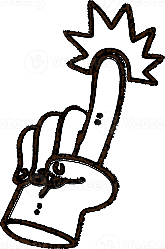 Pointing Finger Charcoal Drawing icon png