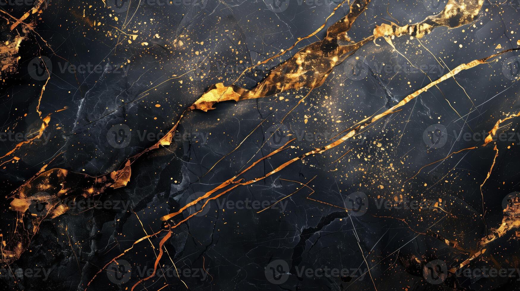 AI generated Black gold marble texture background pattern with high resolution. High resolution photo. Luxury background for design. photo