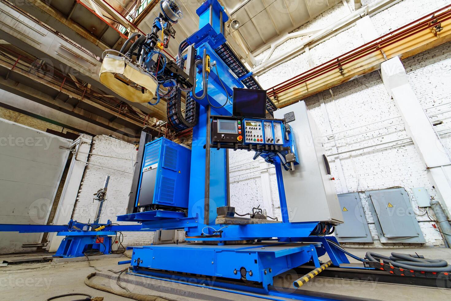 Special equipment on plant. Special technic or machinery in warehouse. photo