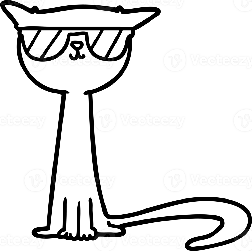 cartoon cool cat icon 40837735 PNG