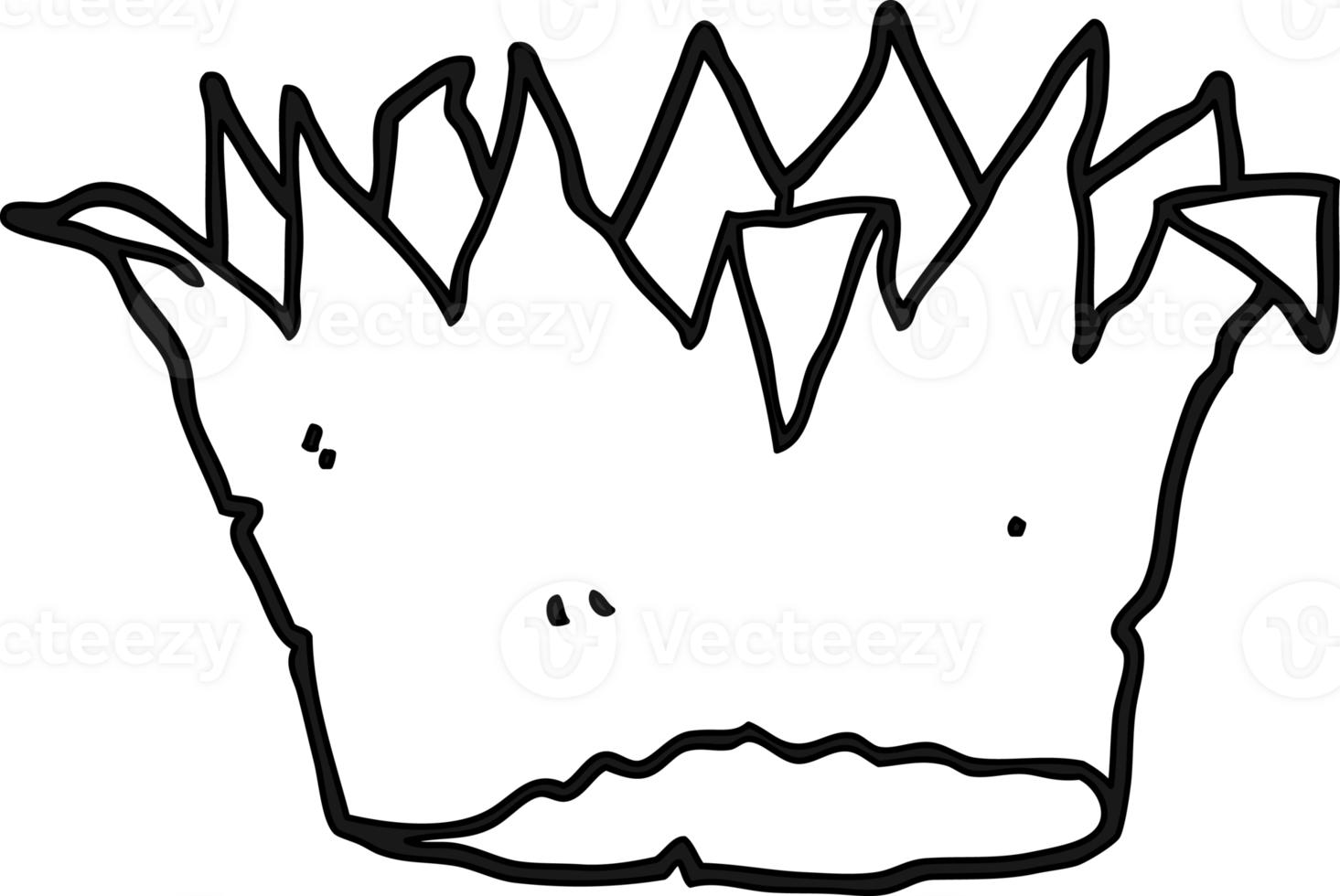 cartoon paper crown icon png