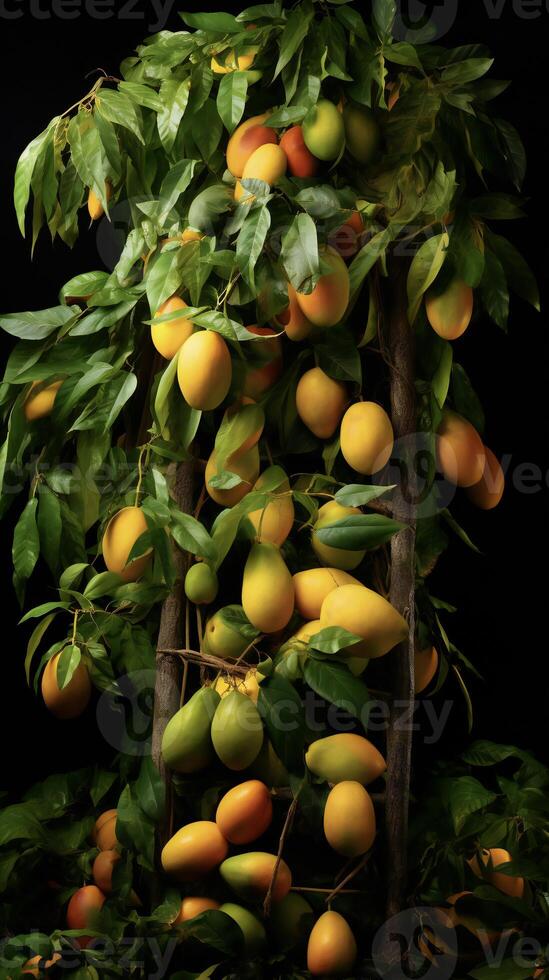 AI generated mango tree in the orchard photo