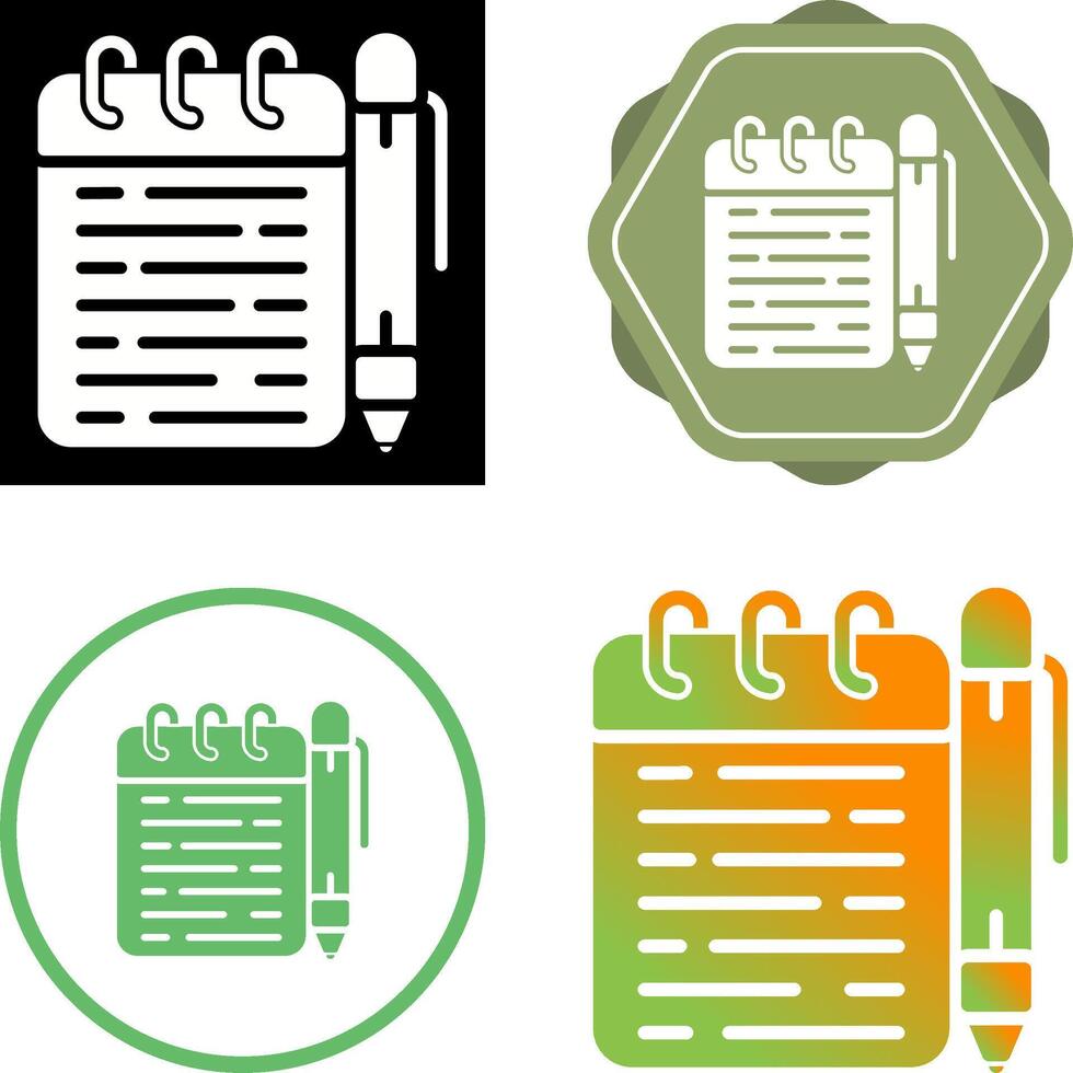 Memo pad Vector Icon