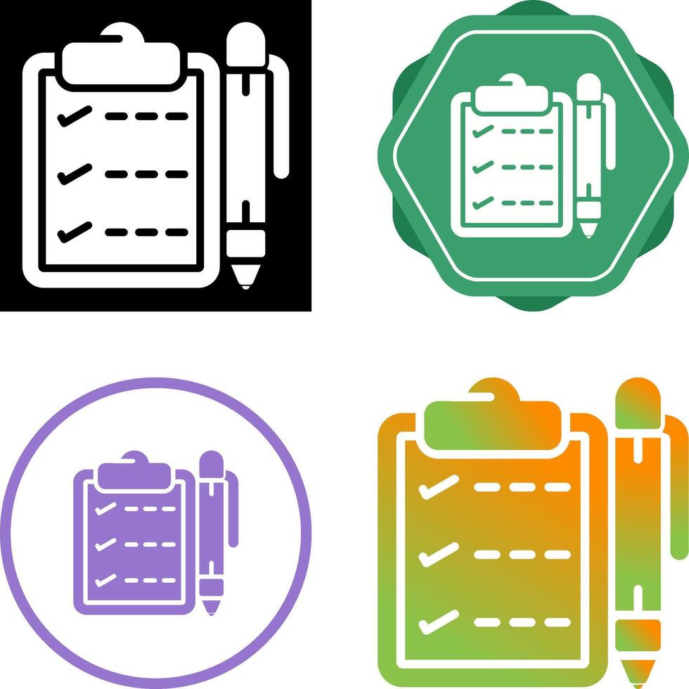 Notepad with pen Vector Icon