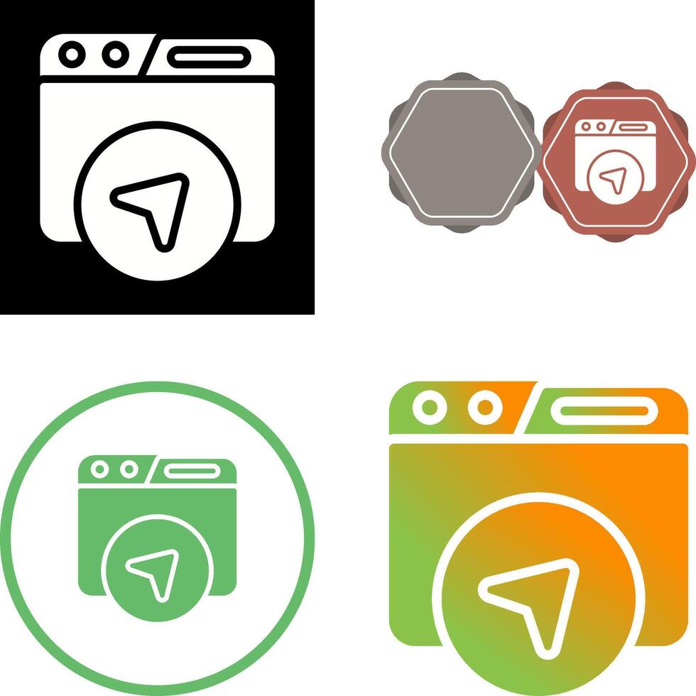 Website Navigation Vector Icon