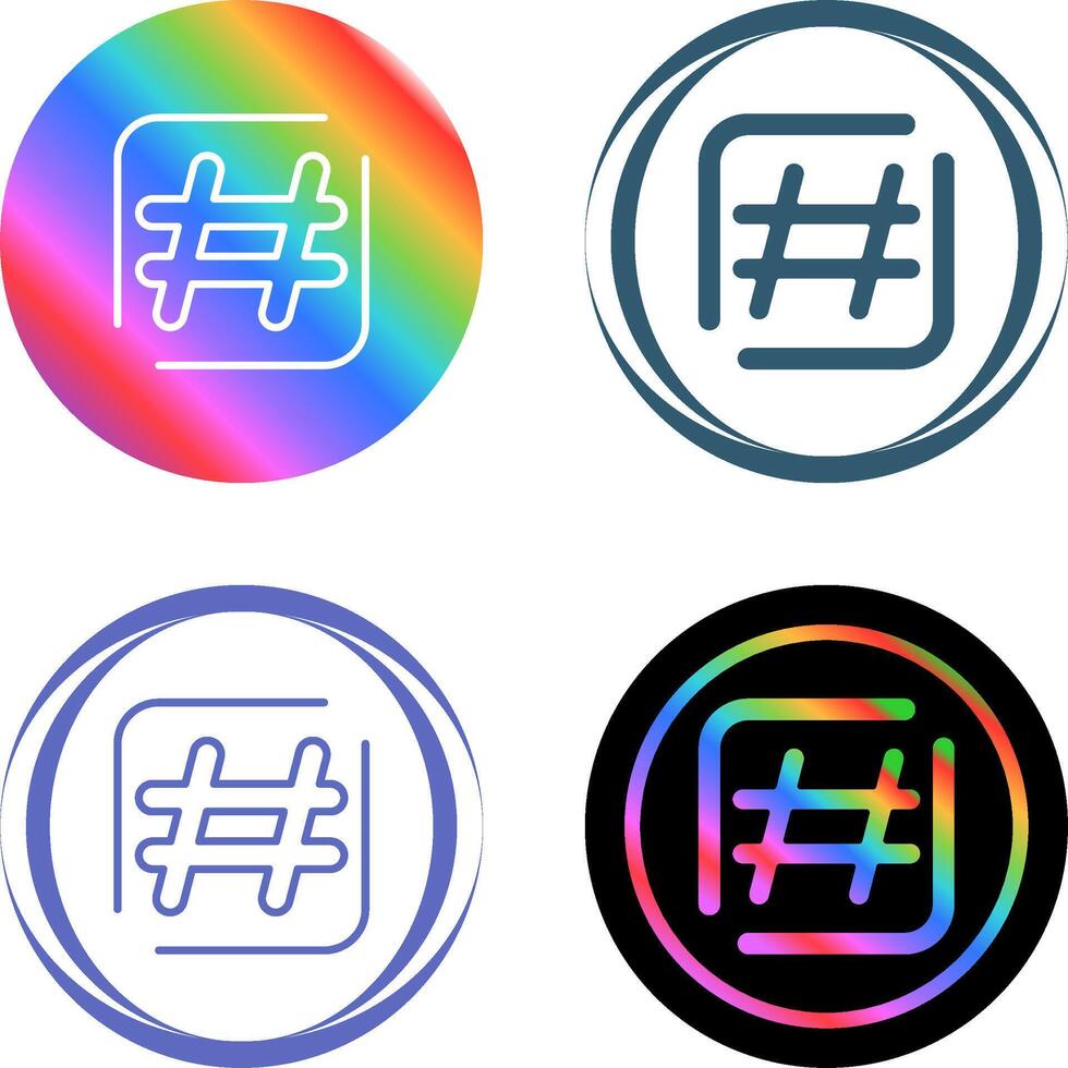 Hashtag Vector Icon