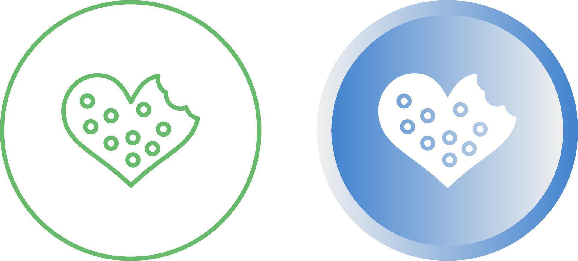 Heart shaped cookies Vector Icon