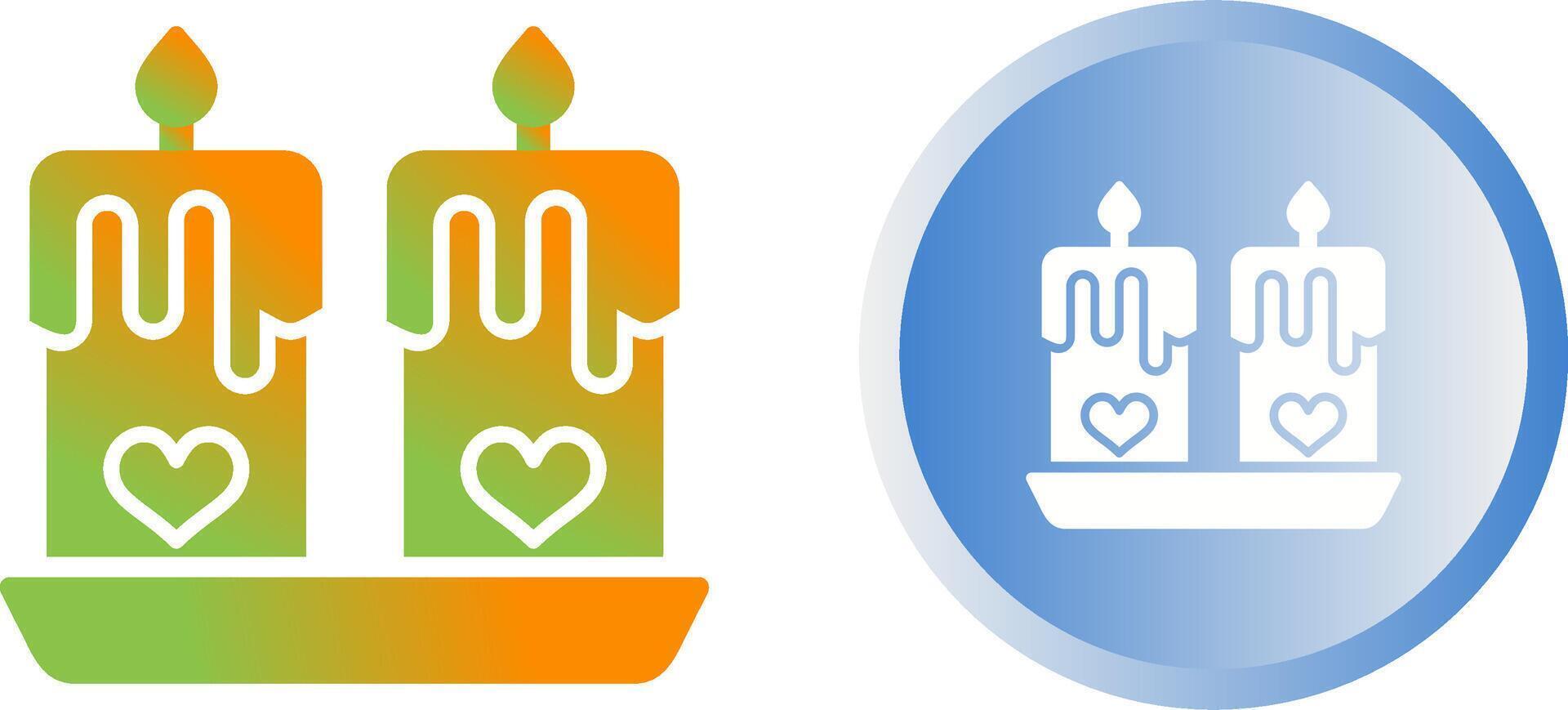 Love candles Vector Icon