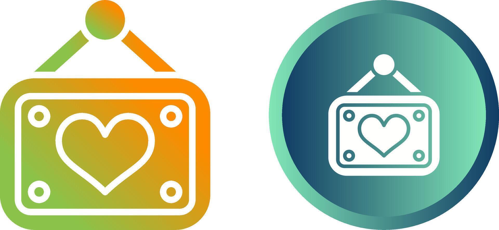 Romantic Photo Frame Vector Icon