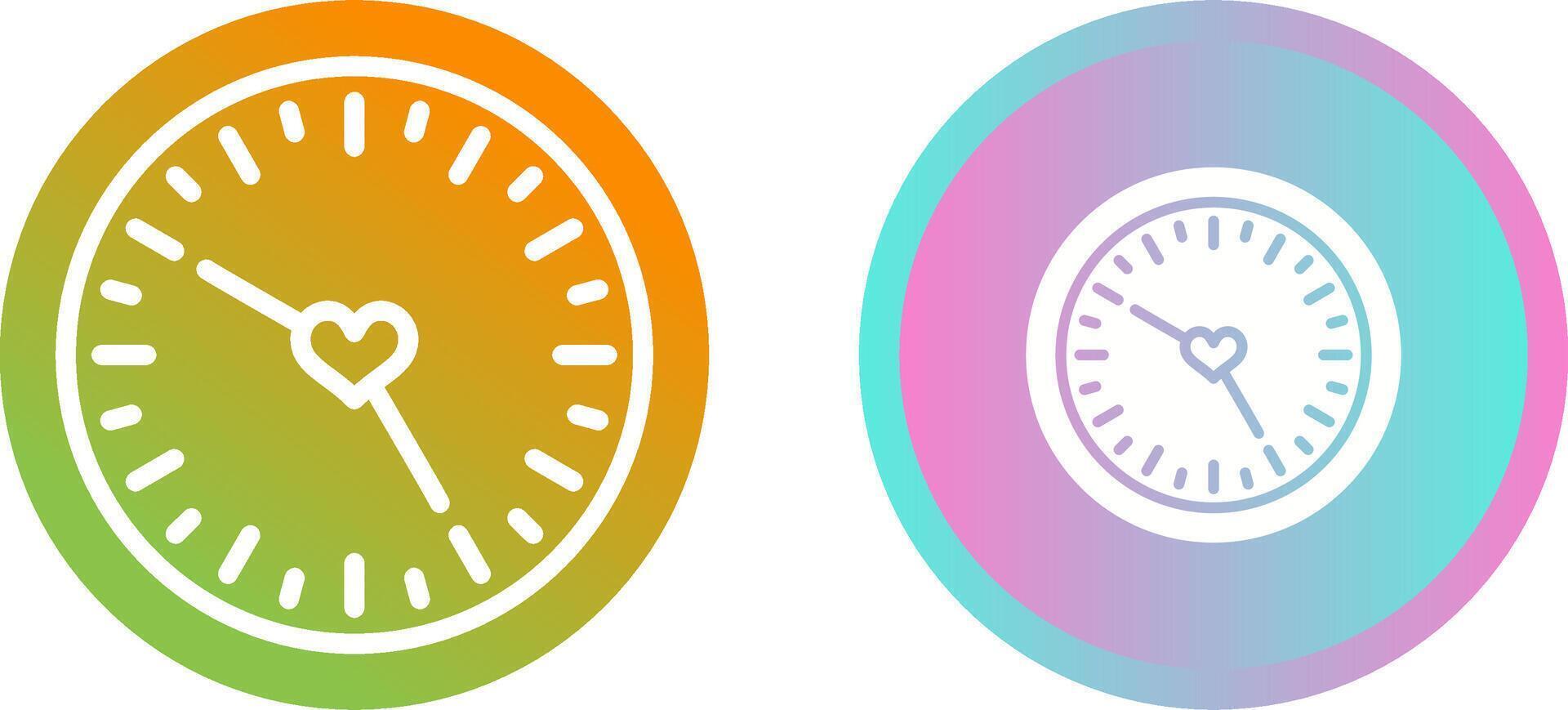 Love clock Vector Icon