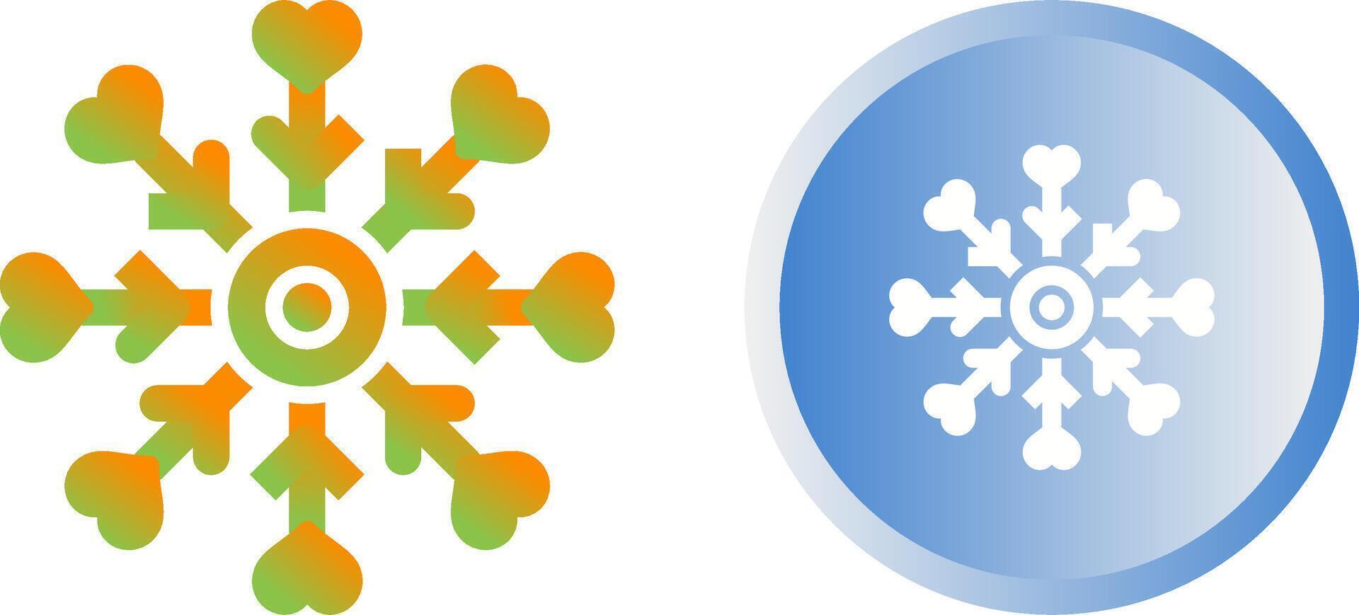 Love snowflake Vector Icon