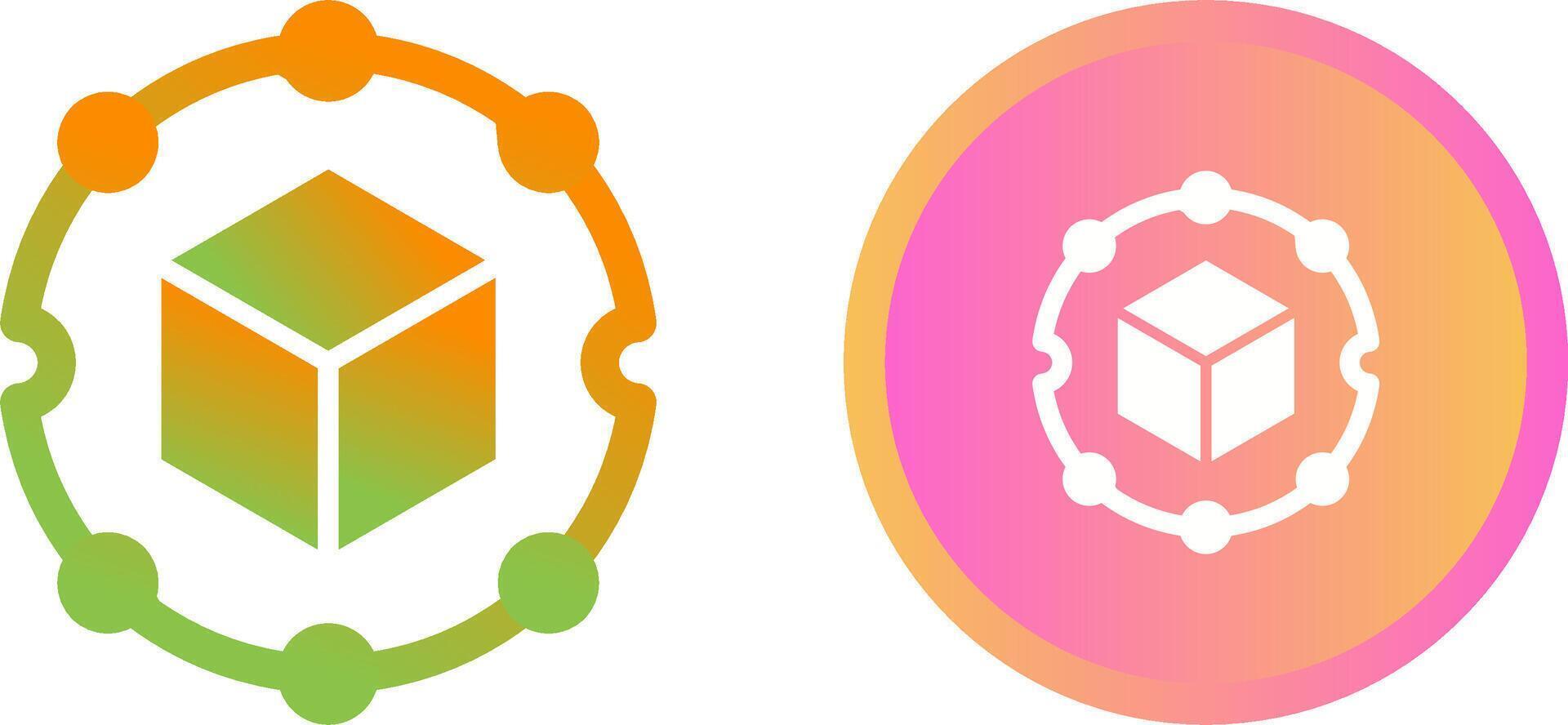 Blockchain Analytics Vector Icon