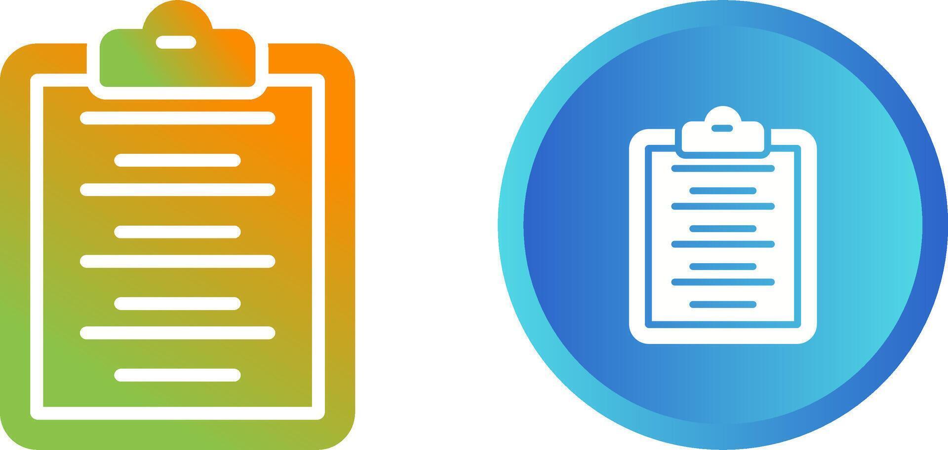 Writing Pad Vector Icon