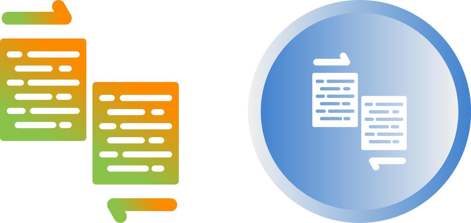 Document Merge Vector Icon