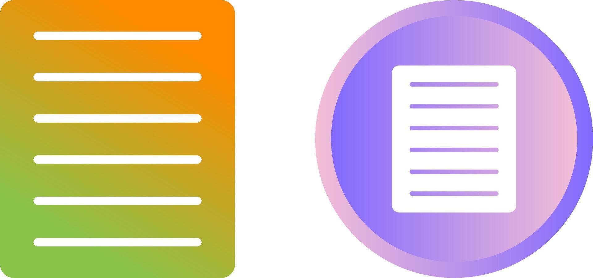Document Align Justify Vector Icon