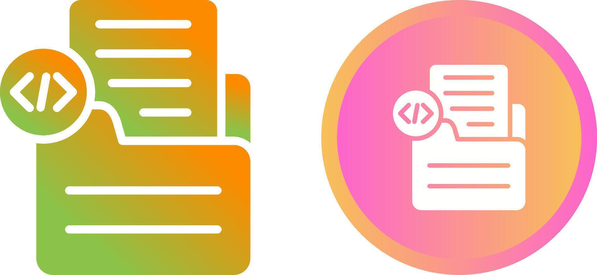 Document Insert Code Vector Icon