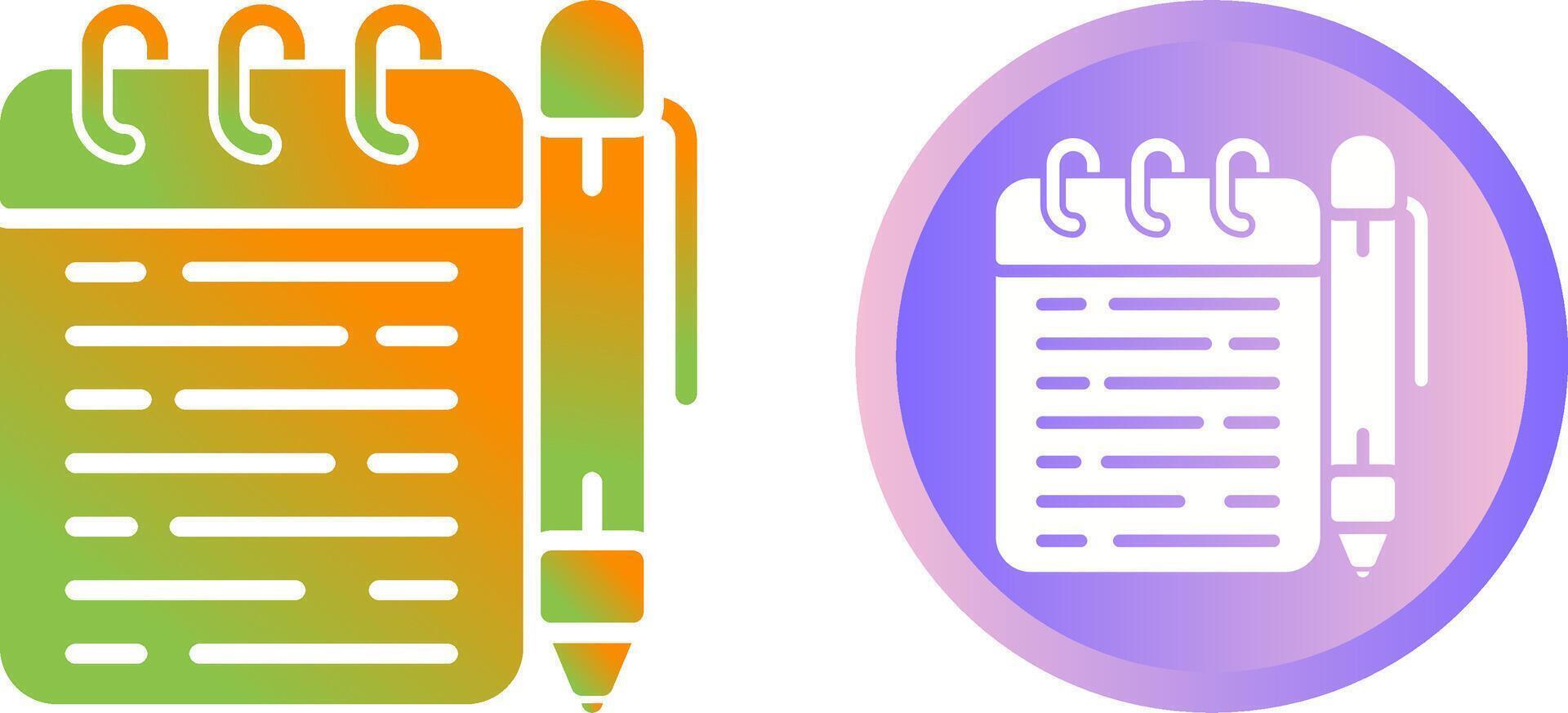 Memo pad Vector Icon