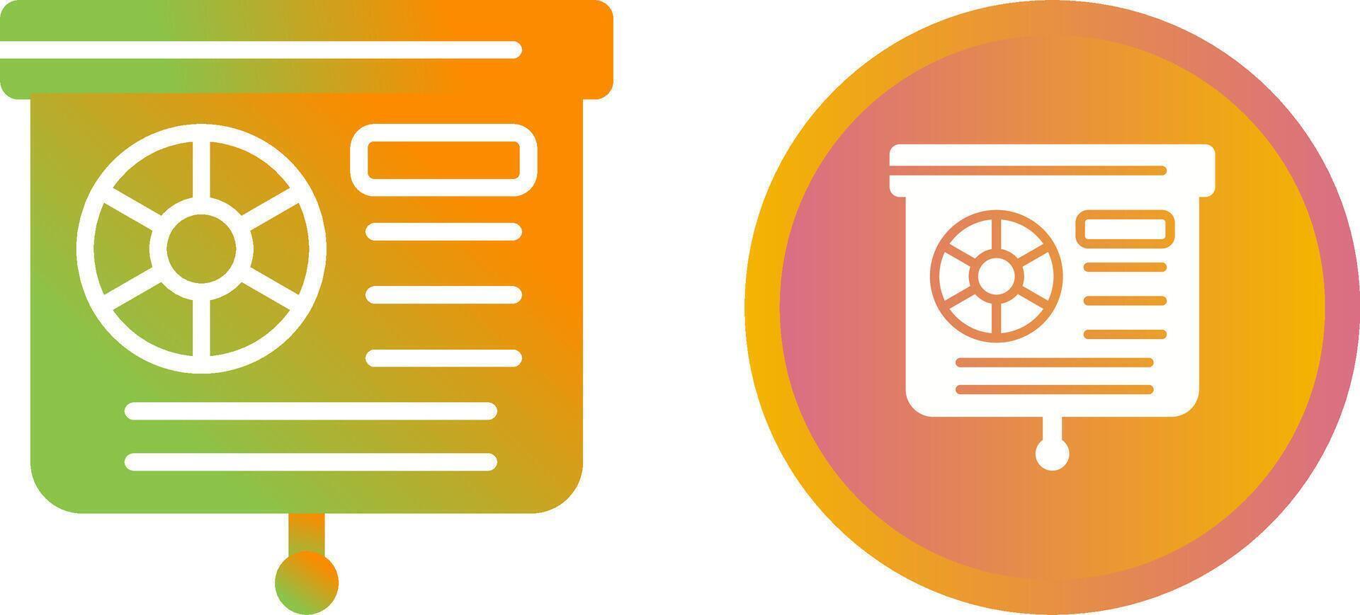 Presentation Slide Vector Icon