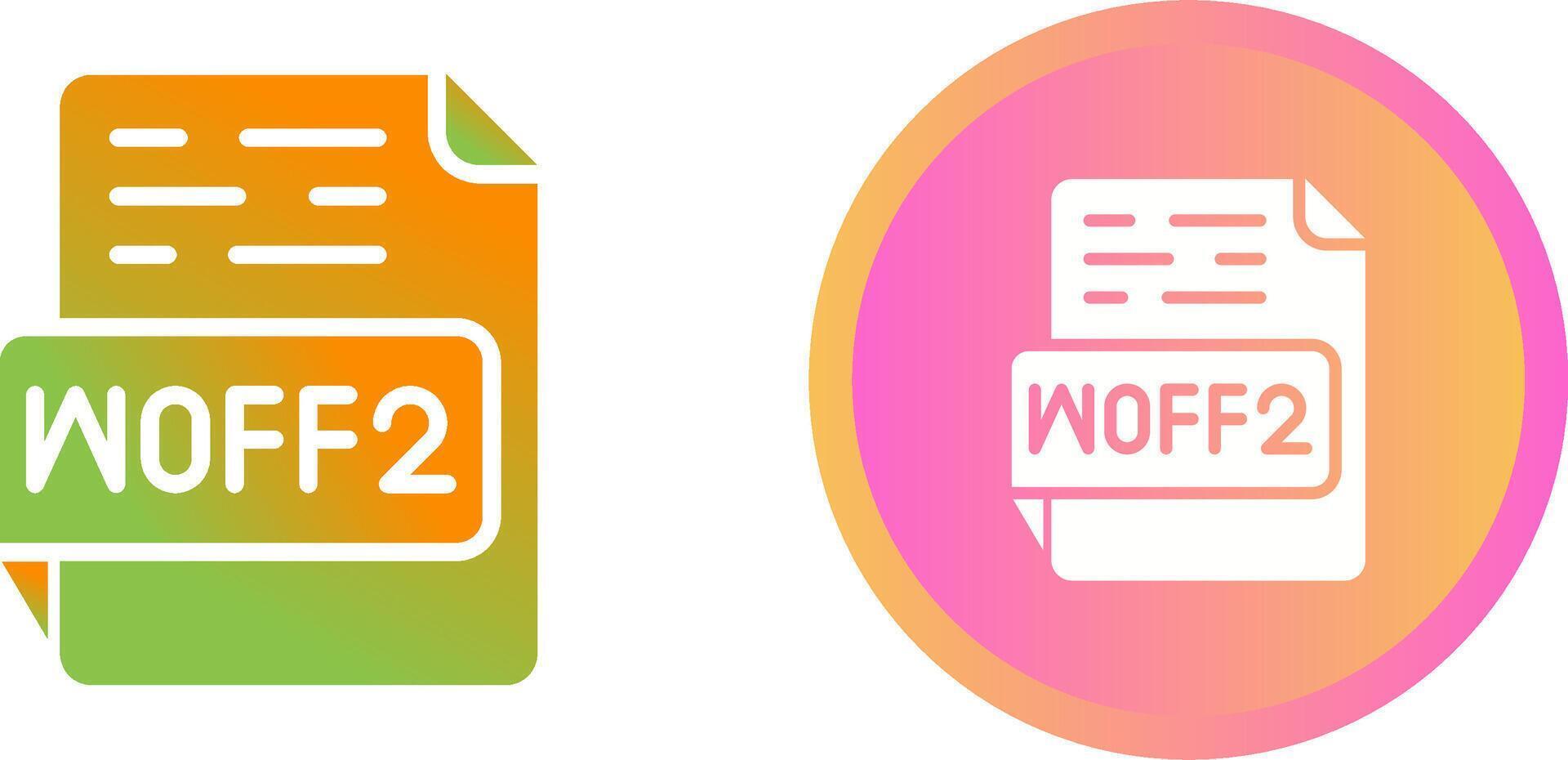 WOFF2 Vector Icon