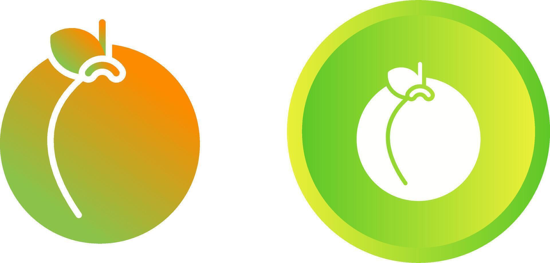 Peach Vector Icon