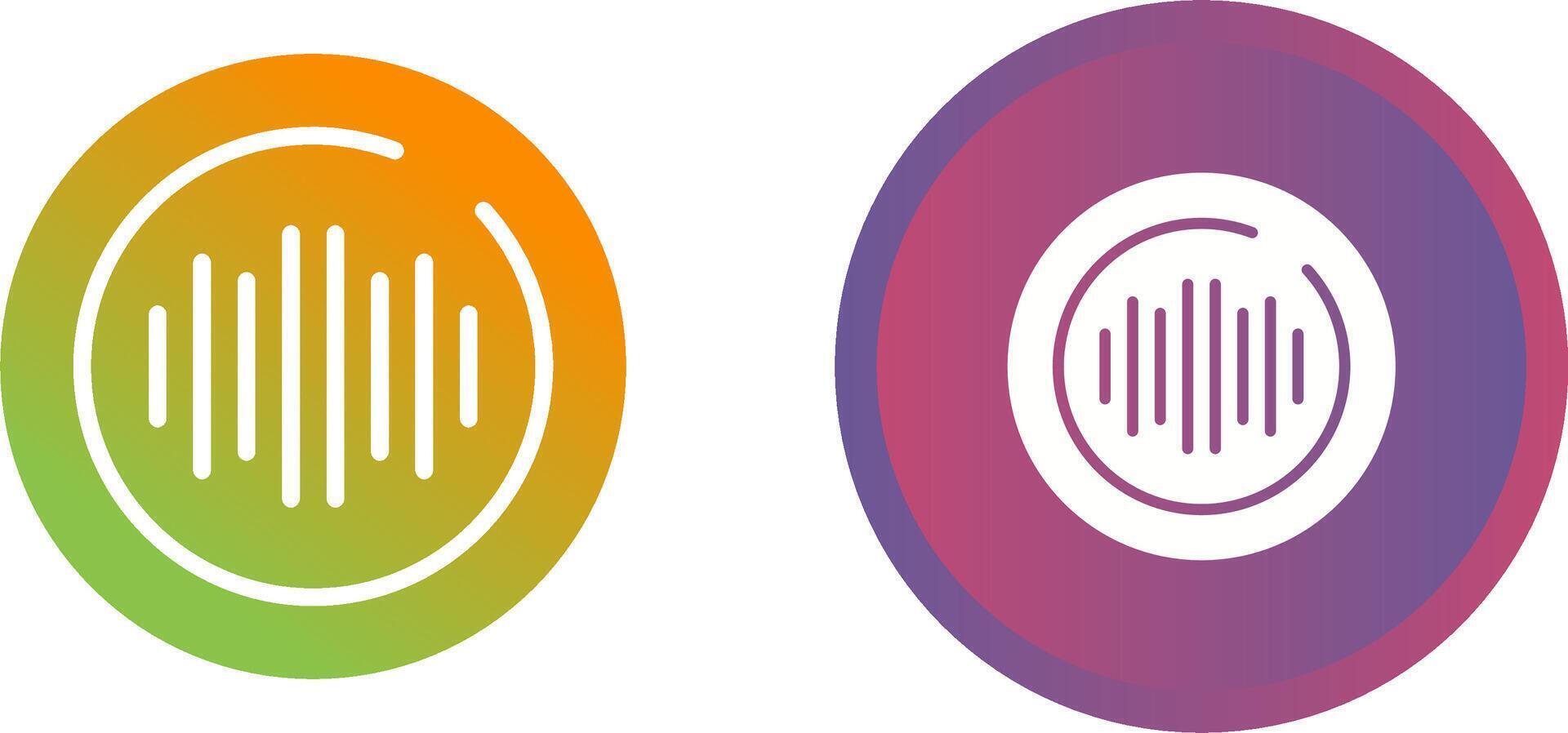 Audio Spectrum Circle Vector Icon