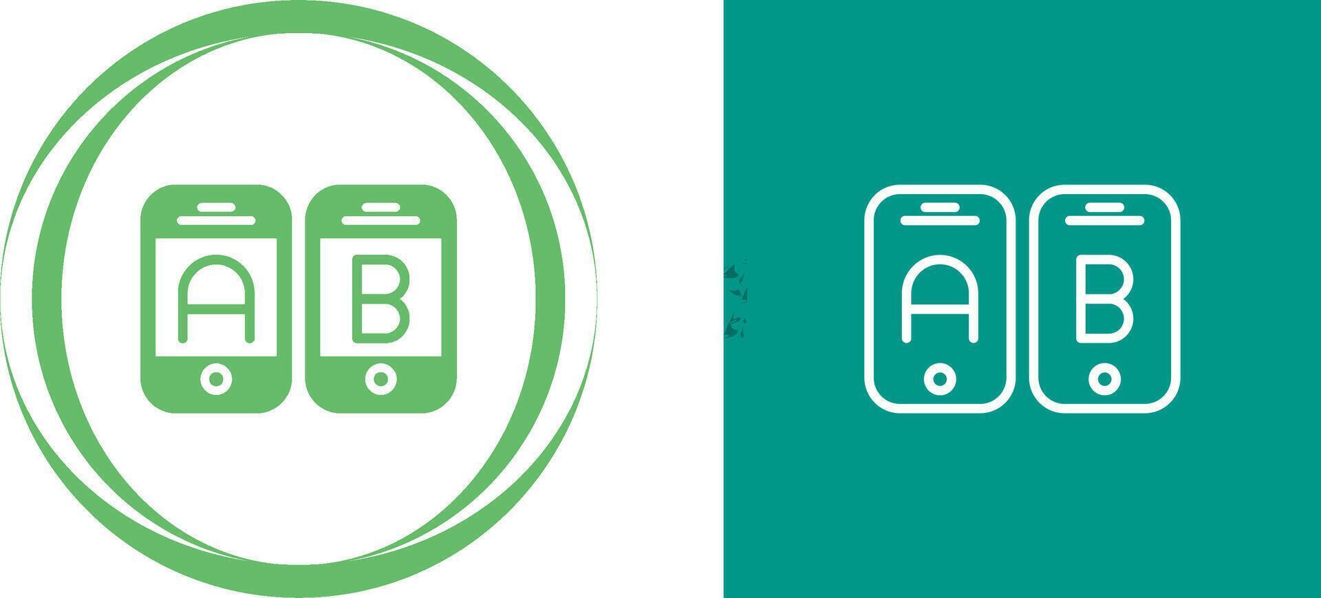 A B Testing Vector Icon