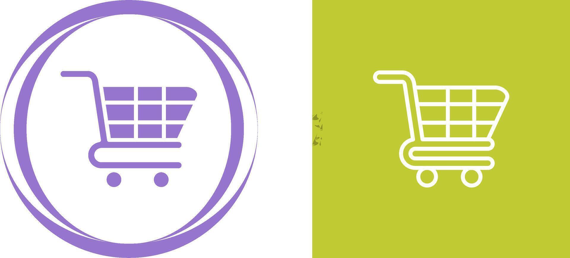 icono de vector de carrito de compras