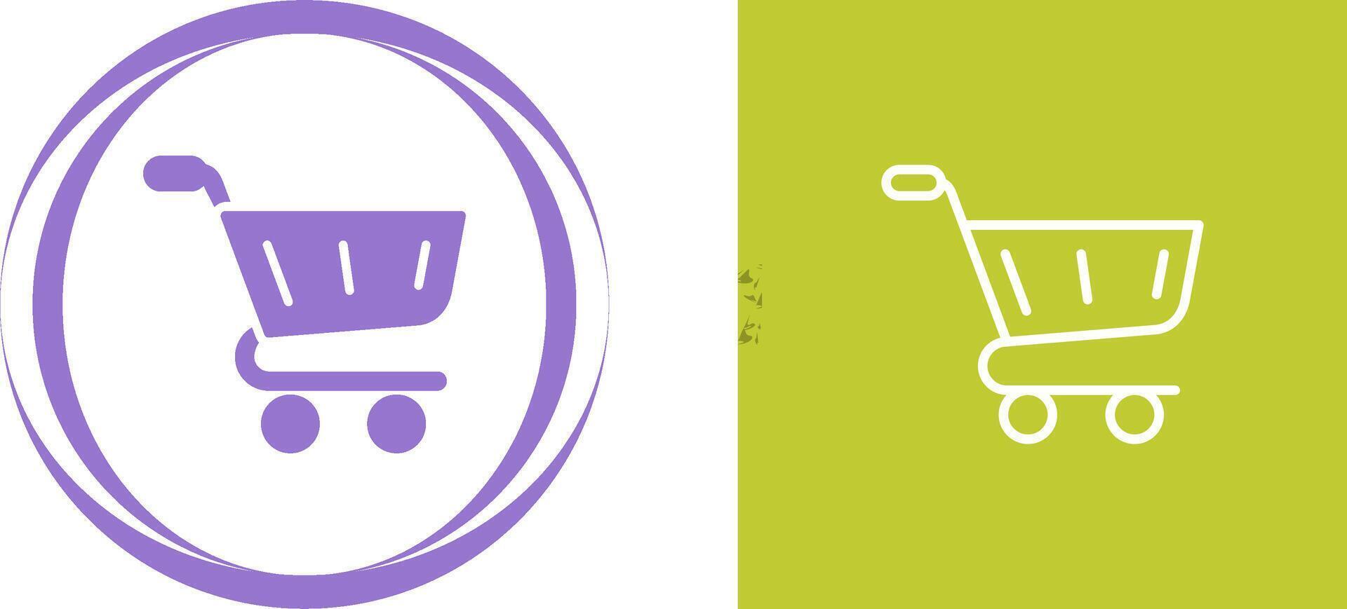 icono de vector de carrito de compras