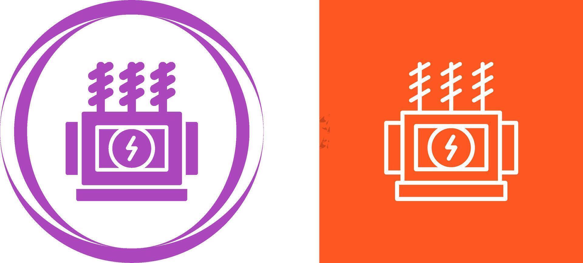 Power Transformer Vector Icon