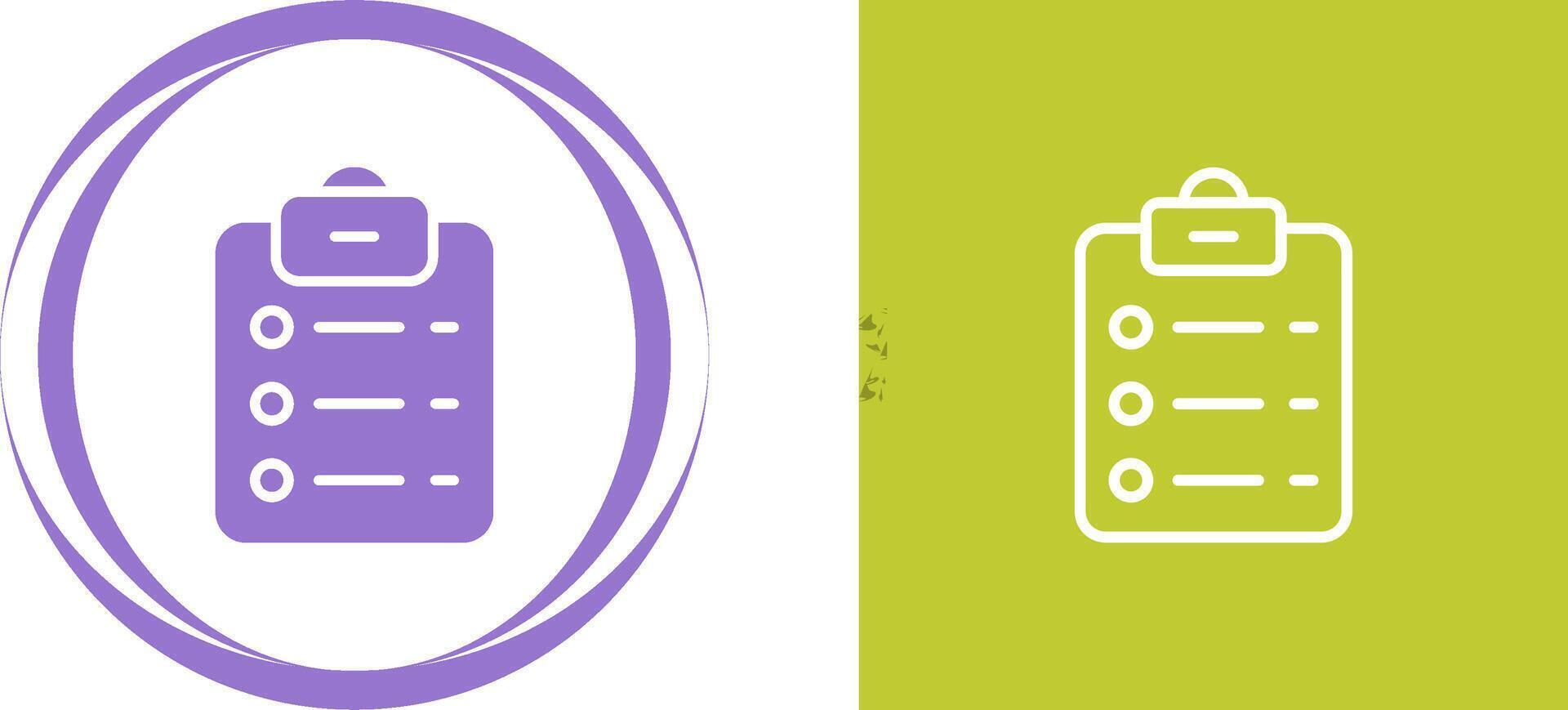 List Check Vector Icon
