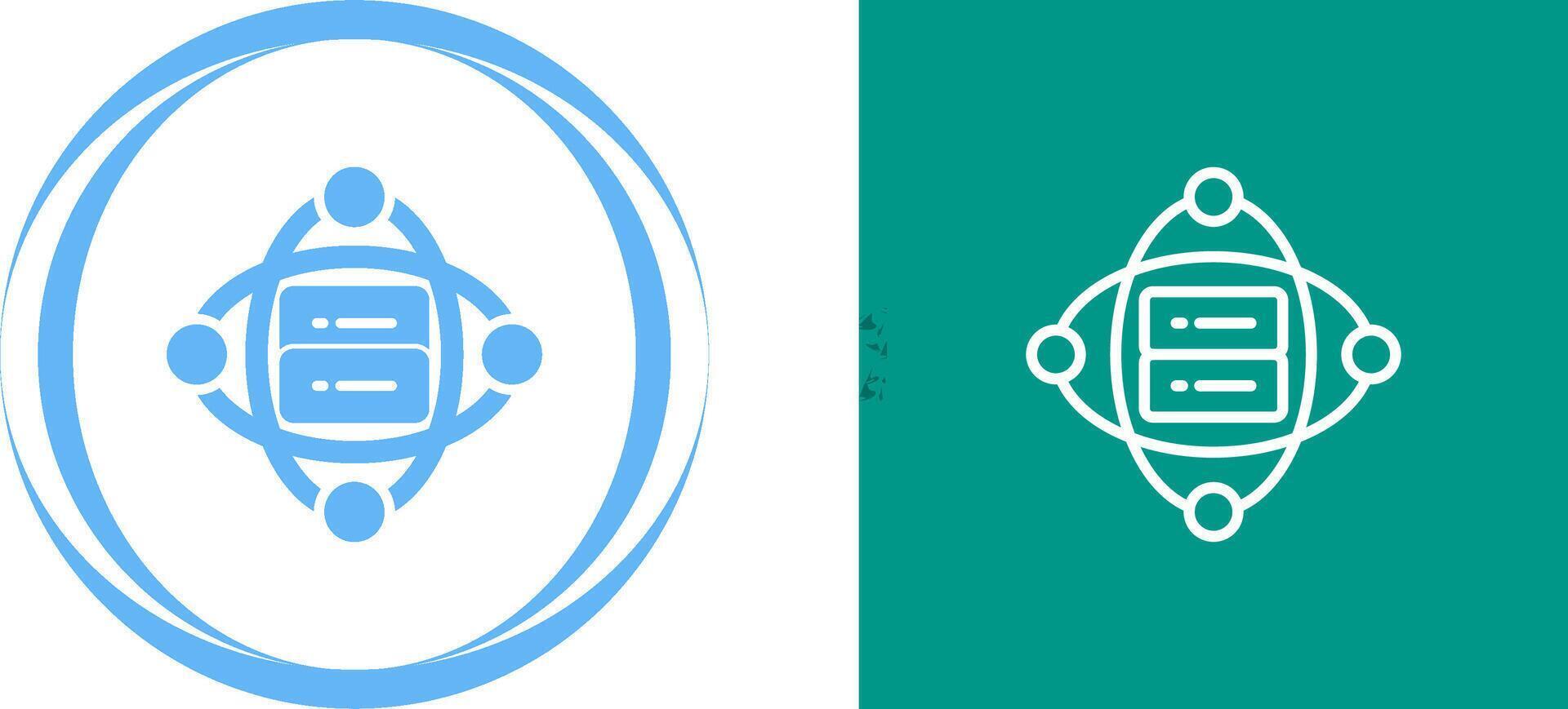 Cluster Server Vector Icon