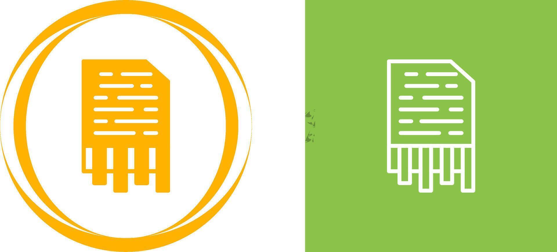 Shredding Vector Icon