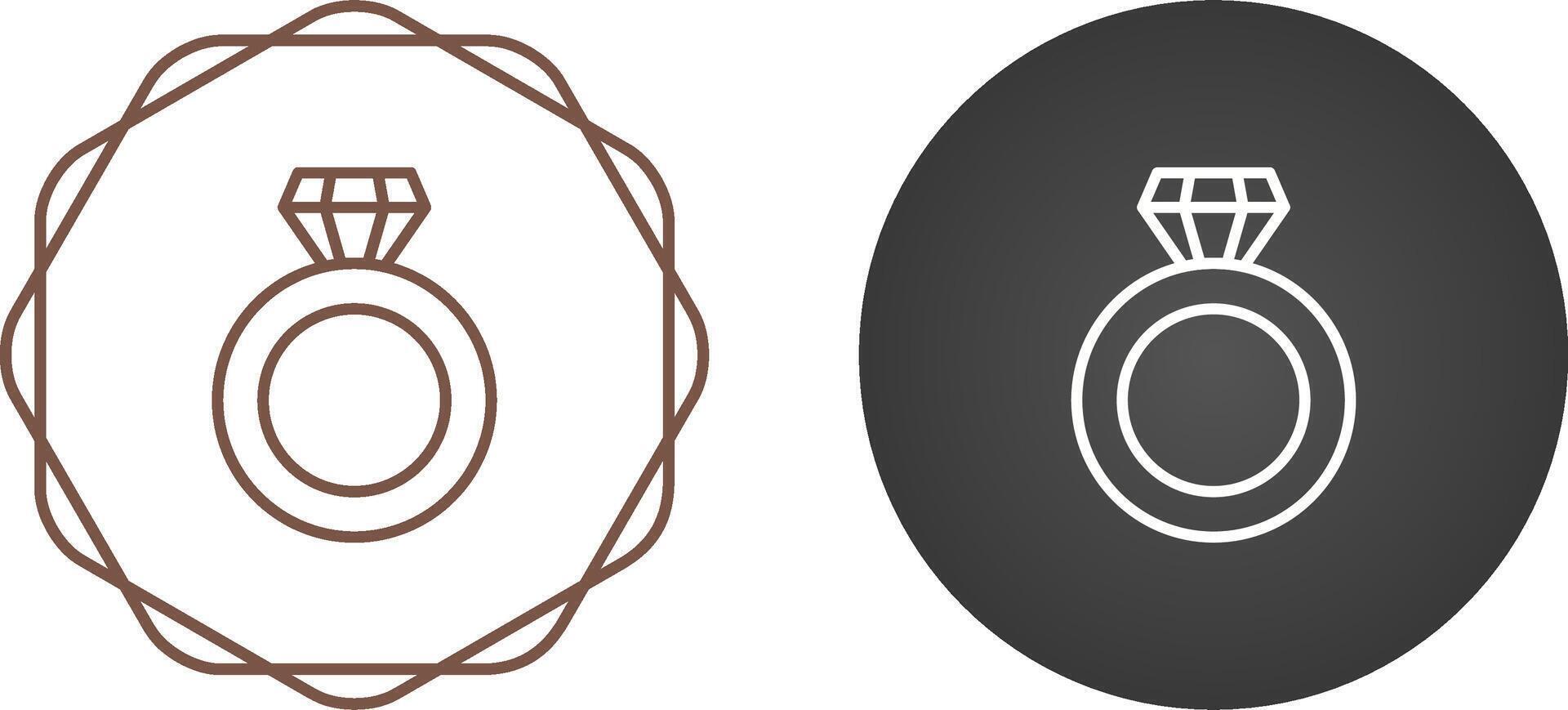 Diamond ring Vector Icon