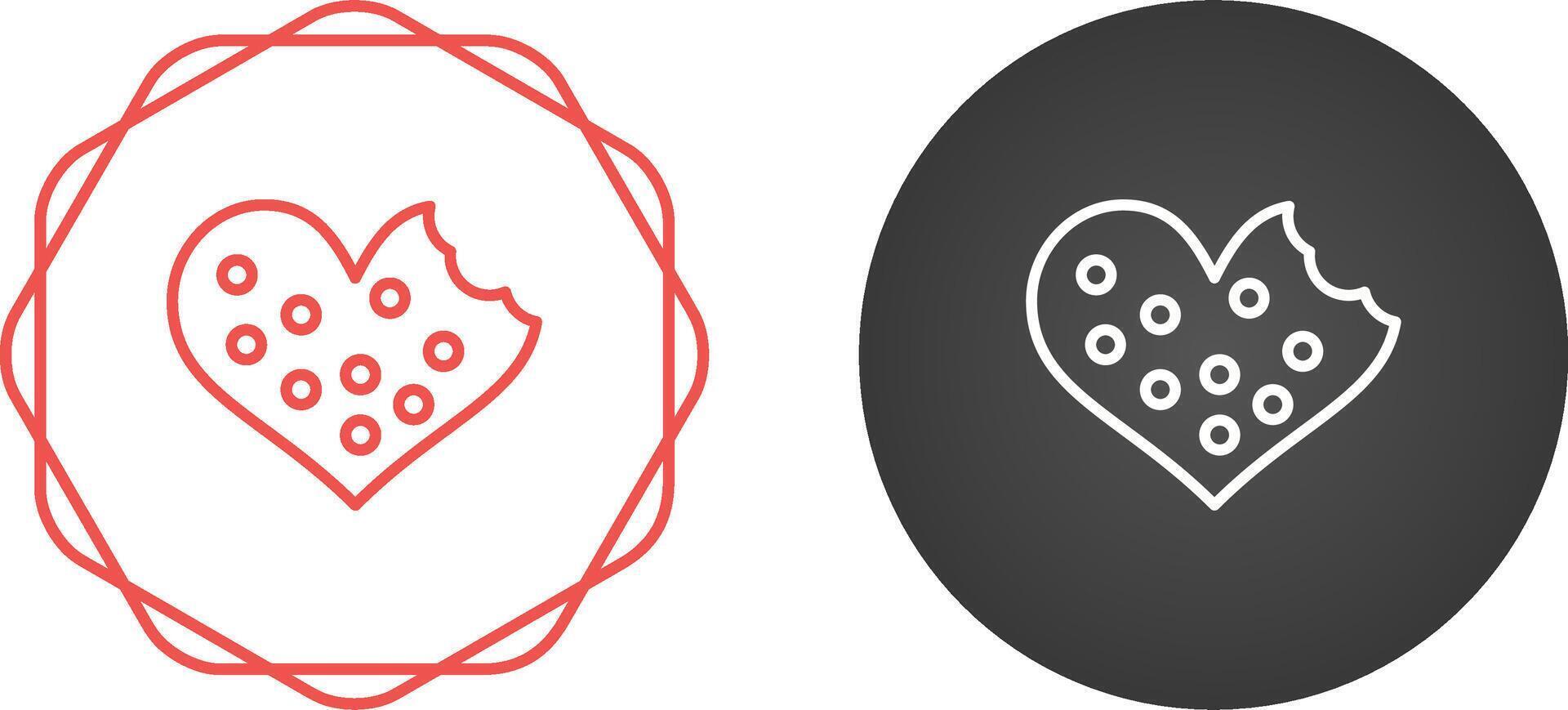 Heart shaped cookies Vector Icon