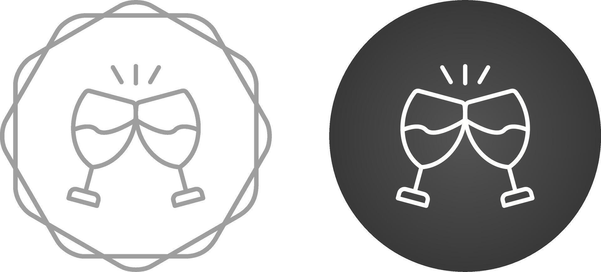 Champagne toast Vector Icon